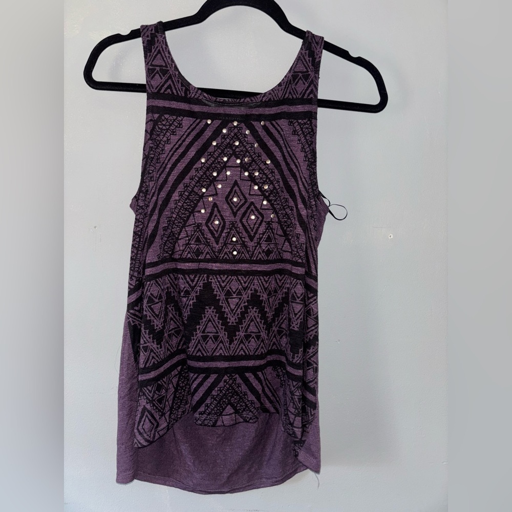 Rock & Republic Purple Tribal Tank Top